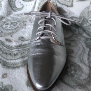 Silver Faux Patent Oxford by JustFab (Veniah), 8.5